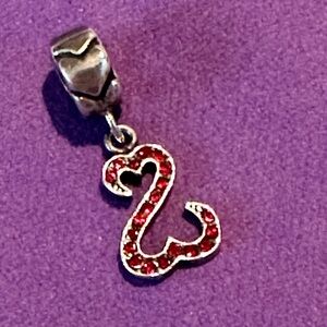 Kay jewelers open heart moments Red Crystal Charm Pendant